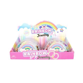 Koraliki w kasetce - tęcza