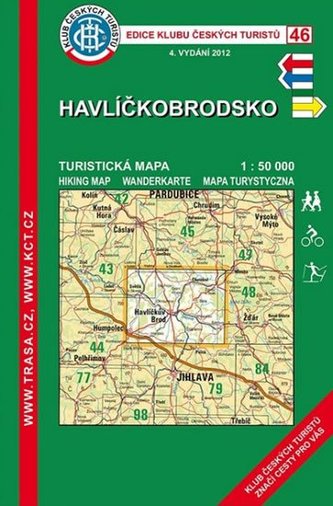 Havlíčkobrodsko /KČT 46 1:50T Turistická mapa