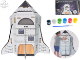 NASA sestav si raketu na měsíc - kartonový model s barvami a nálepkami v krabičce