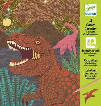 Djeco Vyškrabávací obrázky Dinosauři