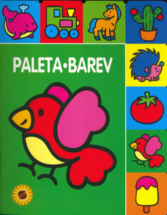Paleta barev Ptáček - omalovánka