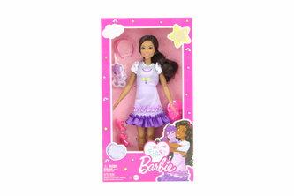 Barbie Moje první Barbie panenka - černovláska s pudlíkem HLL20