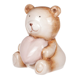 Medvěd se srdcem, keramika.