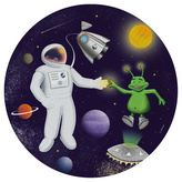 EKO Papírové talíře Vesmír - astronaut 23 cm - 8 ks