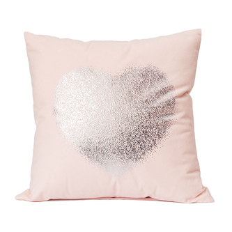 Polštář LOVER růžová/stříbrná 40x40 cm Mybesthome