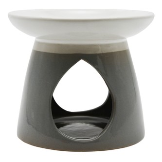 HOME ELEMENTS Aromalampa 11 cm, šedobílá