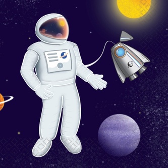 Papírové ubrousky Vesmír - Rocket Space 2022 -16 ks