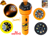 Jurský svět projektorová svítilna na baterie 11cm + 3ks disků v krabičce