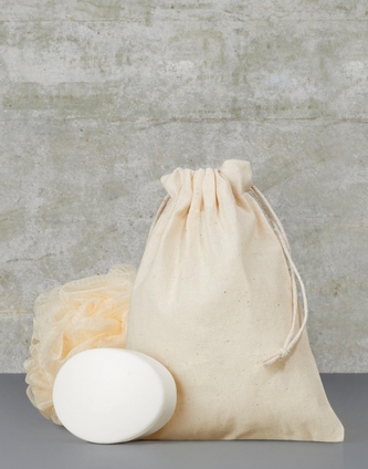 Sáček bavlněný se šňůrkou MINI,140 g/m², 15 x  20 cm, přírodní (Natural)