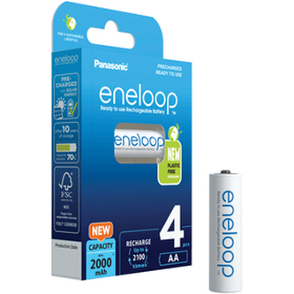 Dobíjecí baterie "Eneloop", AA, 4 x 2000 mAh Ni-MH, PANASONIC