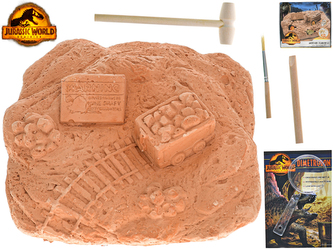 Jurský svět sada vytesej si dinosauří pozůstatky a jantarové zkameněliny v krabičce