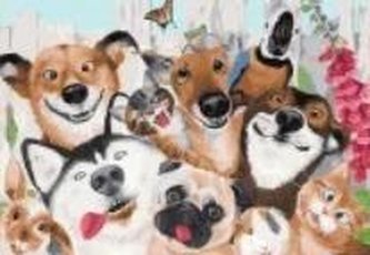 Malowanie po numerach - Zwierzęta dziwaki 40x50cm