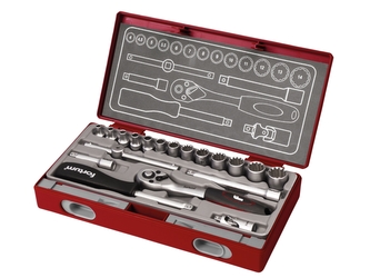 FORTUM hlavice nástrčné MULTI-LOCK, sada 19ks, 1/4" FORTUM hlavice nástrčné MULTI-LOCK, sada 19ks, 1/4"