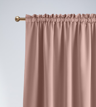 Dekorační závěs s řasící páskou zatemňující NICOLA - BLACKOUT 140x250 cm, pudrová růžová (cena za 1 kus) MyBestHome