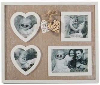 Multi fotorámeček na 4 fotografie FAMILY LOVE 37x31 cm Mybesthome