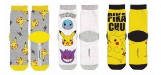 SADA 3 KS PONOŽKY POKÉMON - velikost 27-30