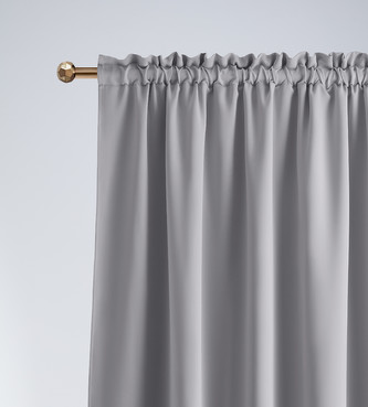 Dekorační závěs s řasící páskou zatemňující NICOLA - BLACKOUT 140x250 cm, světle šedá (cena za 1 kus) MyBestHome