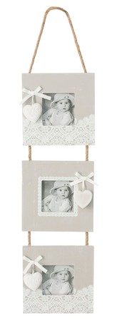 Fotorámeček BABY LOVE 3x 6x6 cm fotografie Mybesthome