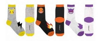 SADA 3 KS PONOŽKY POKÉMON - velikost 27-30