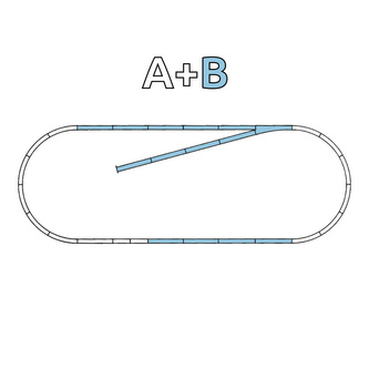 Roco Line Sada kolejí B (kusá kolej) s podložím - 42010