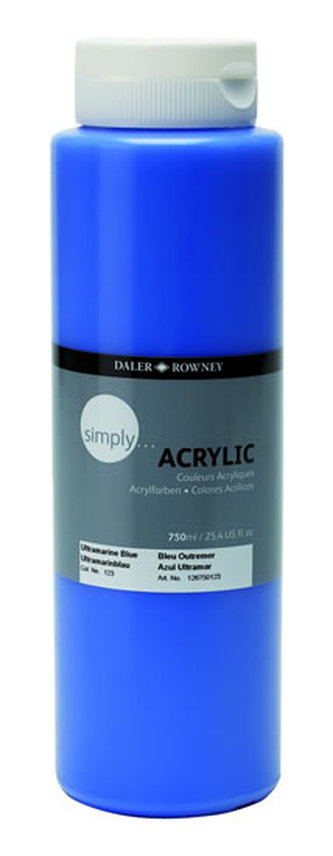 Daler - Rowney SIMPLY akrylová barva - Ultramarine 750 ml