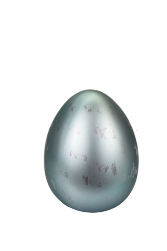 Keramické vajíčko metalické modré 8x6,5 cm M
