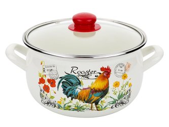 HRNEC SMALTOVANÝ PYZA S POKLIČKOU 24CM 5,6L KOGUCIK HRNEC SMALTOVANÝ PYZA S POKLIČKOU 24CM 5,6L KOGUCIK