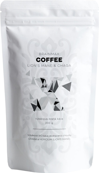 BrainMax Coffee, BIO Káva s vitálními houbami, Lion's Mane & Chaga, 200g