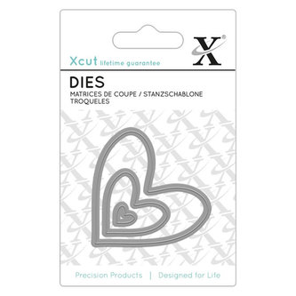 DOCRAFTS Xcut vyřezávací  kovové šablony MINI - srdce 3 ks