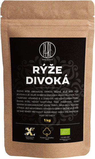 BrainMax Pure Rýže, divoká BIO, 1kg BrainMax Pure Rýže, divoká BIO, 1kg