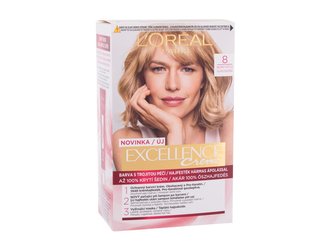 L'Oréal Paris Excellence Barva na vlasy Creme Triple Protection 48 ml 8 Natural Light Blonde pro ženy
