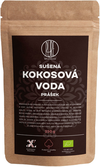 BrainMax Pure Kokosová voda BIO prášek, 250 g