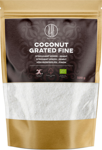 BrainMax Pure Kokos strouhaný, jemný, BIO, 500 g