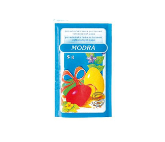 Barvy na vajíčka 5g modrá