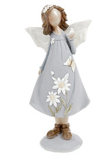 Víla z polyresinu, modré šaty.