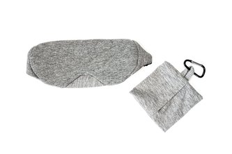 Luxusní maska na spaní (světle šedá) s pouzdrem