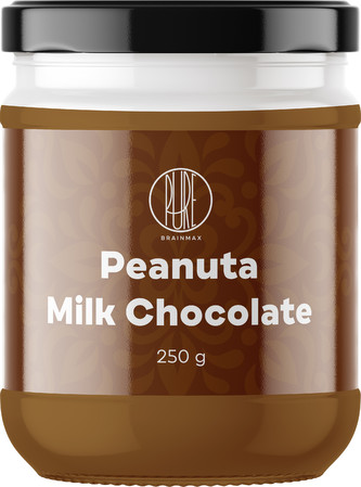 BrainMax Pure Peanuta, Arašídový krém s mléčnou čokoládou, 250 g