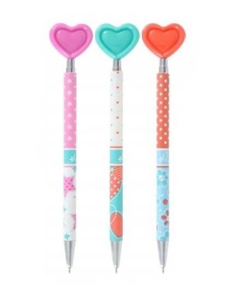 Długopis automatyczny Serce2 niebieski mix Długopis automatyczny Serce2 niebieski mix