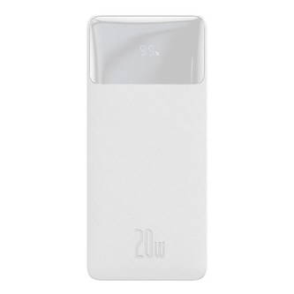 Baseus Bipow powerbanka s digitálním displejem 10000mAh 20W bílá