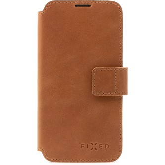 FIXED ProFit kožené pouzdro Apple iPhone 14 Plus hnědé