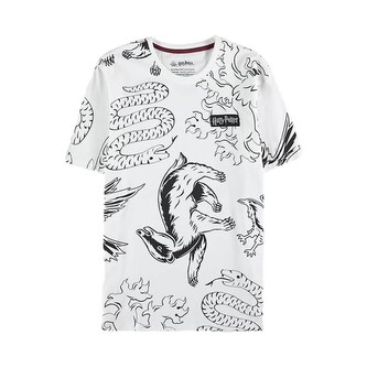 Tričko Harry Potter - Symbols bílé XL