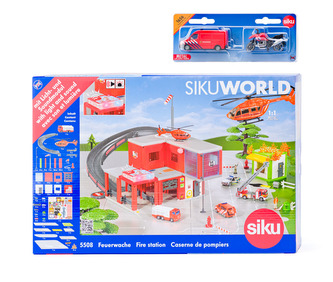 SIKU World - požární stanice s hasičským autem