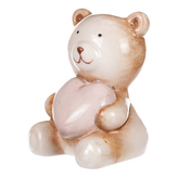 Medvěd se srdcem, keramika.