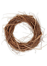 Věnec z proutí, barva hnědá, pr. 30cm.