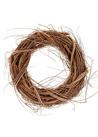 Věnec z proutí, barva hnědá, pr. 30cm.