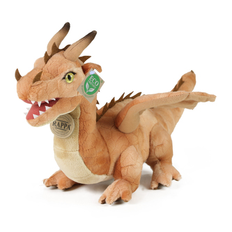 Plyšový drak 40 cm hnědý ECO-FRIENDLY