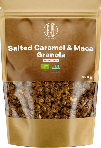 BrainMax Pure Slaný karamel & Maca Granola, BIO, 400 g