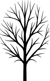 Strom - plastová šablona 443 Rozměr: E 29x29cm