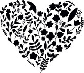 ARTEMISS Srdce - plastová šablona 445 Rozměr: G 29x29cm