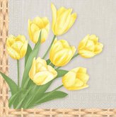 UBROUSKY 3VRSTVÉ ŽLUTÉ TULIPÁNY 33X33CM